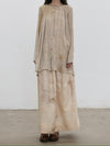 Mutedance 25 Spring/Summer Printed Skirt MD-MD25SS134-SAND(MD25SS131)